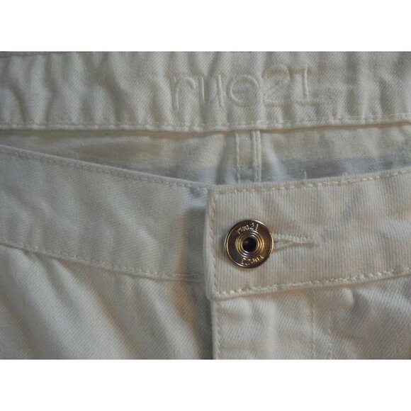 RUE21 Jeans Womens Plus Size 18 White High Rise Ankle Straight 100% Cotton - Picture 6 of 12